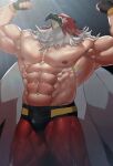  abs absurdres bara bare_pectorals bulge fatal_fury garou:_mark_of_the_wolves griffon_mask highres large_pectorals luchador luchador_mask male_focus mask muscular muscular_male neumo pectorals the_king_of_fighters the_king_of_fighters_2003 thick_thighs thighs topless_male wrestler wrestling wrestling_mask wrestling_outfit wrestling_ring 