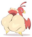  ambiguous_gender arizonathevixen avian beak big_butt bipedal_feral bird black_eyes butt feral galliform hi_res huge_butt huge_hips huge_thighs looking_at_viewer looking_back miitopia multicolored_body narrowed_eyes nude phasianid solo thick_thighs turkey twerkey two_tone_body wide_hips 