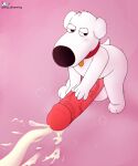  absurd_res anthro balls big_balls big_penis blush bodily_fluids brian_griffin canid canine canis collar collar_only cum cum_on_ground cum_on_penis cum_strand cumshot domestic_dog ejaculation embarrassed erection family_guy fur genital_fluids genitals hair hand_on_penis hi_res high-angle_view huge_penis humanoid_genitalia humanoid_penis hyper hyper_genitalia hyper_penis looking_aside looking_away male mammal messy_hair nude penis pony_dreaming red_penis shaking simple_background solo spread_legs spreading vein veiny_penis white_balls white_body white_fur 