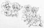  2022 activision anthro anthro_on_anthro anthro_penetrated anthro_penetrating anthro_penetrating_anthro bandicoot belt big_breasts black_and_white bottomless bottomless_anthro bottomless_female breast_play breasts cervid clothed clothing coco_bandicoot collaborative collaborative_sex collaborative_titfuck cowgirl_position crash_bandicoot_(series) cunnilingus duo_focus elora erection facesitting faun_(spyro) female female_focus female_penetrated from_front_position genitals grin group group_sex looking_at_viewer looking_pleasured male male/female male_penetrating male_penetrating_female mammal marsupial monochrome nipples on_bottom on_top one_eye_closed oral pen_(artwork) penetration penile penile_penetration penis penis_in_pussy pussy raised_clothing raised_shirt raised_topwear sex shirt smile spyro_the_dragon threesome titfuck topwear traditional_media_(artwork) trio twistedterra vaginal vaginal_penetration video_games 