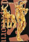  armor capricorn_shura goat gold golden horns illustration knight official_art okada_megumu ornament ornaments saint_seiya saint_seiya_episode_g zodiac 