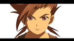  1boy brown_eyes brown_hair face kagi@esu lloyd_irving looking_at_viewer male male_focus male_only serious short_hair simple_background solo spiked_hair tales_of_(series) tales_of_symphonia vector vector_trace 