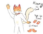 2022 anthro blep blepping clothing digital_drawing_(artwork) digital_media_(artwork) domestic_cat english_text felid feline felis frosty_go_lucky fur humanoid legwear looking_at_viewer male male/male mammal moony_(moony) simple_background simple_coloring simple_eyes solo text thigh_highs tongue tongue_out 