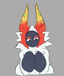  anthro arthropod breasts female fluffy generation_9_pokemon insect lepidopteran ljc looking_at_viewer moth nintendo non-mammal_breasts paradox_pokemon pokemon pokemon_(species) pupils slither_wing solo unusual_pupils video_games wings 