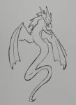  dragon fantasy feral male minimalism reptile scalie solo 