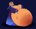  anthro belly big_belly big_breasts blueberry_pie_cookie bodily_fluids breasts bundle-of-kinks cookie_run female food food_creature huge_breasts humanoid hyper hyper_belly hyper_pregnancy lactating pregnant solo 