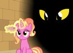  badumsquish cellphone equid equine fan_character feral friendship_is_magic hair hasbro hi_res horn kohl_(oc) lurking luster_dawn_(mlp) mammal my_little_pony orange_hair phone ponytail shadow smartphone unicorn yellow_eyes yellow_sclera 