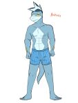  anthro anthrofied arctibax boxers_(clothing) boxers_only clenched_fists clothed clothing fuze generation_9_pokemon hi_res male navel nintendo nipples pokemon pokemon_(species) pokemorph simple_background solo text topless underwear underwear_only video_games white_background 