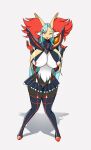  akeno_(itsnafulol) alcaemi anthro big_breasts blue_hair bottomwear breasts clothing cosplay delphox female fur generation_6_pokemon gloves hair handwear hi_res kill_la_kill nintendo orange_body orange_fur pokemon pokemon_(species) pose purple_eyes senketsu skirt smile solo studio_trigger suspenders video_games yellow_body yellow_fur 