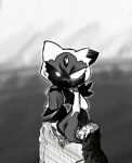 angry anthro biped black_and_white claws cross-hatching female female_focus front_view garou_pose glowing glowing_eyes hatching_(art) head_gem hisuian_form hisuian_sneasel looking_at_viewer mammal monochrome nintendo pokemon pokemon_(species) pokemon_legends_arceus regional_form_(pokemon) shaded sillyguy420_(artist) simple_background solo video_games 
