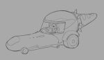  anthro brokenmojo car dinosaur driving fang_(gvh) female goodbye_volcano_high hair humor long_hair long_snout monochrome pterodactylus pterosaur reptile scalie snoot_game_(fan_game) snout solo toony vehicle video_games 