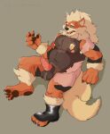  alebehemut animal_genitalia animal_penis anthro arcanine balls belly big_belly boots canine_penis chest_tuft clothing confusion erection evolutionary_stone fire_stone fluffy footwear generation_1_pokemon genitals hair hi_res human human_to_anthro looking_at_hand looking_down male mammal mane mane_hair neck_tuft nintendo nipples open_mouth overweight penis pokemon pokemon_(species) pubes solo species_transformation transformation transformation_by_item transformation_through_magic tuft video_games 