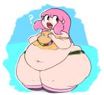  belly big_belly big_butt breasts burger butt eating elise_(mysterydad) female food hair huge_butt huge_thighs human human_only hyper hyper_butt hyper_thighs mammal mysterydad navel not_furry overweight overweight_female overweight_human pink_hair question_mark red_eyes solo thick_thighs vampire wide_hips 