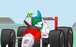  2022 blue_eyes brazil brazilian_flag formula formula_1 formula_1_car gallade generation_4_pokemon green_hair hair hi_res humanoid jk04btg male nintendo not_furry pokemon pokemon_(species) racer signature simple_background solo video_games 