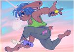  absurd_res alcohol anthro beverage female femmebunny gynomorph hi_res intersex solo sonic_adventure_pose vape_cloud vape_lord vape_pen 