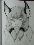  anthro breasts felid feline felis female looking_at_viewer lynx mammal sketch solo tori traditional_media_(artwork) 