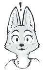  2022 anthro black_nose canid canine clothed clothing color_fox diane_foxington dreamworks exclamation_point eyebrows female fox fur hi_res looking_at_viewer mammal open_mouth piercing teeth the_bad_guys topwear 