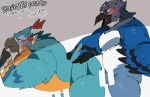  animated anthro avian blue_body blue_feathers breath_of_the_wild fan_character feathers from_behind_position hand_on_butt hyaku_(artist) kass_(tloz) male male/male muscular nintendo rito sex the_legend_of_zelda video_games 