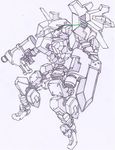  armored_core chibi from_software gun machine_gun mecha scan super_deformed weapon 