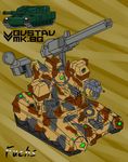  armored_core cannon fanart from_software gun machine_gun mecha military_vehicle tank tank_treads weapon 