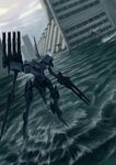  armored_core armored_core:_for_answer assault_rifle building buildings energy_gun floating flying from_software gun laser_rifle line_ark mecha missile_launcher rifle rocket_launcher stasis water weapon white_glint 
