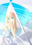  armored_core armored_core:_for_answer blue_eyes female from_software girl lilium_wolcott long_hair sunlight sunshine umbrella 