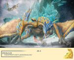  absurd_res animal_genitalia animal_penis capcom claws drakaar feral flying_wyvern genitals green_eyes hi_res ice male male_focus monster_hunter open_mouth penis rath_wyvern rathian scales scalie snow solo text tigrex toe_claws url video_games wet wet_body yellow_body 
