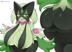  &lt;3 anthro areola big_breasts big_butt breasts butt female fur generation_9_pokemon green_areola green_body green_fur hi_res huge_breasts hyper hyper_breasts meowscarada nintendo pokemon pokemon_(species) simple_background solo startop video_games white_background 