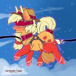  1:1 2022 anus applejack_(mlp) clothing cold-blooded-twilight collar cutie_mark digital_media_(artwork) english_text female feral friendship_is_magic hasbro hat headgear headwear hi_res leash mammal my_little_pony open_mouth outside side_view solo teats text 