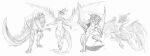 2022 3_toes 4_fingers 4_toes alatreon anthro breasts capcom claws digital_media_(artwork) dragon elder_dragon featureless_breasts featureless_crotch feet female fingers hi_res horn isvoc male membrane_(anatomy) membranous_wings monster_hunter non-mammal_breasts nude scales scalie spines toes video_games western_dragon wings wyvern 