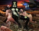  abs alien anal anal_fingering balls big_dom_small_sub big_penis body_hair bound chest_hair collar dominant dominant_humanoid dominant_male erection finger_in_mouth fingering genitals green_body group human human_on_humanoid humanoid humanoid_dominating_human humanoid_genitalia humanoid_penis interspecies larger_humanoid larger_male lex-icon looking_at_viewer male male/male mammal muscular muscular_humanoid muscular_male nipples nude oral pecs penis predator_(franchise) sex size_difference smaller_human smaller_male spacecraft submissive submissive_human submissive_male trio two_subs_one_dom vehicle yautja 