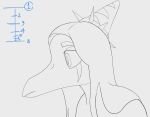 animated anthro blinking dinosaur fang_(gvh) female goodbye_volcano_high hair long_hair long_snout looking_at_viewer makeup markings monochrome pterodactylus pterosaur pupils reptile scalie sketch slit_pupils smile smiling_at_viewer snoot_game_(fan_game) snout solo unknown_artist 