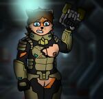  angry anthro areola armor black_clothing blue_pupils breasts brown_hair canid canine clothing drcustom exposed_breasts female fox fur genitals hair holding_object holding_weapon looking_at_viewer mammal orange_body orange_fur pupils pussy soldier solo torn_clothing unknown_character warrior weapon 