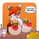  &lt;3 &lt;3_eyes 1:1 2022 2d_(artwork) :3 anthro areola big_breasts biped border breast_play breasts canid canine clothing countershading curvy_figure cute_fangs digital_media_(artwork) digitigrade ears_up english_text eyelashes eyeliner facial_tuft fangs female fluffy food footwear fox fur grin hi_res human humanoid makeup mammal markings mostly_nude multicolored_ears narrowed_eyes nipples nude nude_female open_mouth open_smile orange_body paws red_eyes red_fox seductive signature simple_background smile socks solo text thick_eyelashes thin_eyebrows tuft white_border wide_eyed zerlix_fox zerlix_fox_(fursona) 