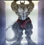  abs anthro balls barazoku biceps big_balls big_bulge big_muscles big_penis blue_eyes bulge claws clothing digital_media_(artwork) digitigrade dominant dragon front_view genitals grey_body grin happy hi_res huge_balls huge_muscles huge_penis hyper hyper_muscles kardukk kobold looking_at_viewer male male/male multicolored_body muscular muscular_anthro muscular_male paws pecs penis pose reptile scalie shaded shower shower_stall simple_background size_difference smile solo spikes standing swimwear teasing teeth two_tone_body two_tone_tail underwear valentine_eisenberg water white_body 