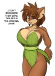 activision anthro big_breasts breasts clothing elora english_text faun_(spyro) female hexteknik hi_res huge_breasts leaf_clothing simple_background sketch solo spyro_the_dragon text video_games wide_hips 