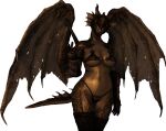  3d_(artwork) alpha_channel angry_expression anthro argonian armor bethesda_softworks bikini breasts butt clothing curvy_figure digital_media_(artwork) dragon female frill_(anatomy) gauntlets gloves grin half-closed_eyes handwear hi_res humanoid hybrid legend0fjan lizard looking_at_viewer melee_weapon narrowed_eyes navel notched_wings reptile scales scalie simple_background skyrim smile solo string_bikini swimwear sword the_elder_scrolls thick_thighs transparent_background video_games weapon wet wings 