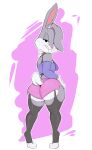 2022 absurd_res anthro big_butt buckteeth bugs_bunny butt clothed clothing crossdressing fur girly grey_body grey_fur hi_res lagomorph leporid lingerie looking_at_viewer looking_down_at_viewer looney_tunes male mammal multicolored_body multicolored_fur rabbit simple_background smile smiling_at_viewer solo standing teeth two_tone_body two_tone_fur usnarbit warner_brothers white_body white_fur 