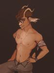  anthro bovid caprine chest_scar goat hi_res humanoid male mammal salvador_the_goat salvadorgoat scar solo 