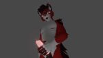  anthro bioluminescence canid canine canis erection fur genitals glowing hi_res hybrid looking_at_viewer male male/male mammal nude open_mouth penis simple_background solo vrchat wolf 