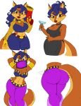  alcohol anthro beauty_mark belly_dancer belt belt_buckle beverage big_breasts blue_hair bottomwear breasts brown_eyes buckle butt canid canine carmelita_fox choker cleavage clothed clothing cocktail cocktail_glass container cup curvaceous curvy_figure dancing dress drinking_glass ear_piercing ear_ring female fox glass glass_container glass_cup gloves gun hair hands_behind_head handwear harem_outfit hi_res jacket jewelry lips lipstick long_hair looking_at_viewer makeup mammal markings mole_(marking) motion_lines multiple_images navel necklace omegasunburst pants piercing police police_officer ranged_weapon red_lips ring_piercing shaking_butt sly_cooper_(series) sony_corporation sony_interactive_entertainment sucker_punch_productions tied_hair tight_clothing topwear translucent translucent_clothing video_games voluptuous weapon wide_hips 