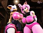  3d_(artwork) amy_rose anthro big_breasts bra breasts chiropteran clothing digital_media_(artwork) domizoni duo eulipotyphlan female hedgehog hi_res mammal pinup pose rouge_the_bat sega sonic_the_hedgehog_(series) source_filmmaker thick_thighs underwear 