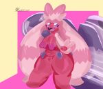  absurd_res anthro areola belly big_breasts big_butt breasts butt castinly fairy female genitals hair hi_res huge_breasts humanoid long_hair massive_thighs navel nintendo nipples pink_areola pink_body pink_hair pink_nipples plump_labia pokemon pokemon_(species) pussy short_stack slightly_chubby smile solo thick_thighs tinkaton video_games wide_hips 