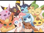  all_nine_eeveelutions eevee eeveelution espeon evolutionary_family eyes_closed feral flareon generation_1_pokemon generation_2_pokemon generation_4_pokemon generation_6_pokemon glaceon group group_picture hi_res jolteon leafeon looking_at_viewer nintendo one_eye_closed open_mouth pokemon pokemon_(species) simple_background ska_siyu smile sylveon umbreon vaporeon video_games white_background 