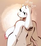  &lt;3 2022 absurd_res anthro big_breasts boss_monster bovid breasts caprine female fur half-length_portrait hi_res horn long_ears looking_at_viewer looking_back looking_back_at_viewer mammal nipples portrait rear_view sagging_breasts samoyena smile solo toriel undertale undertale_(series) video_games white_body white_fur 