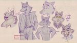  anthro brown_body brown_fur brown_hair canid canine canis clothed clothing dreamworks fur hair hi_res koko2unite male male/male mammal mr._wolf_(the_bad_guys) muscular muscular_anthro muscular_male pourwatter smile the_bad_guys thebadguys topless wolf 