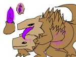  anatomically_correct armor duo female feral lavardsimp lizard male male/female monstrous_(species) quadruped reptile scalie spiked_back spiked_tail spikes spikes_(anatomy) tongue 