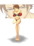  amputee athlete boxing boxing_glove brown_hair glove muscle muscular one_leg short_hair tagme 
