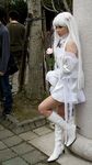  boots cosplay kirakishou lowres photo rozen_maiden white_hair 