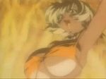  animated animated_gif bikini blonde_hair breast_expansion breasts huge_breasts jungle_de_ikou lowres mii_(jungle_de_ikou) solo swimsuit underboob 